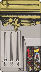 Four of Swords Reversed Tarot Card