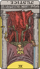 Justice Reversed Tarot Card