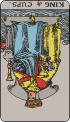 King of Cups Reversed Tarot Card