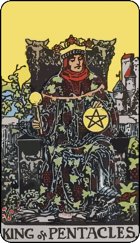 King of Pentacles upright tarot card