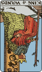 King of Wands reversed tarot card