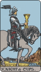 Knight of Cups Upright Tarot Card