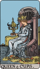 Queen of Cups Upright Tarot Card