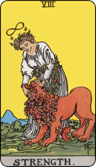 Strength Upright Tarot Card