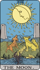 The Moon Upright Tarot Card