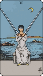 Two of Swords Upright Tarot Card