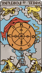 Wheel of Fortune Reversed Tarot Card