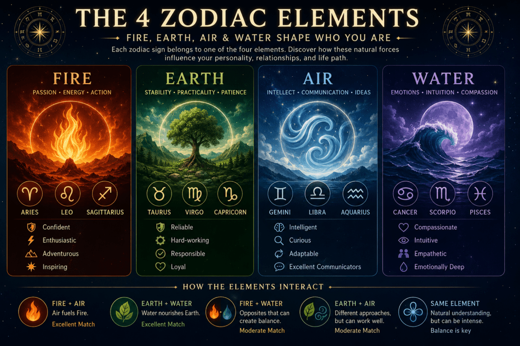 12 Zodiac Elements Explained: How Fire, Earth, Air, and Water Shape Your Personality